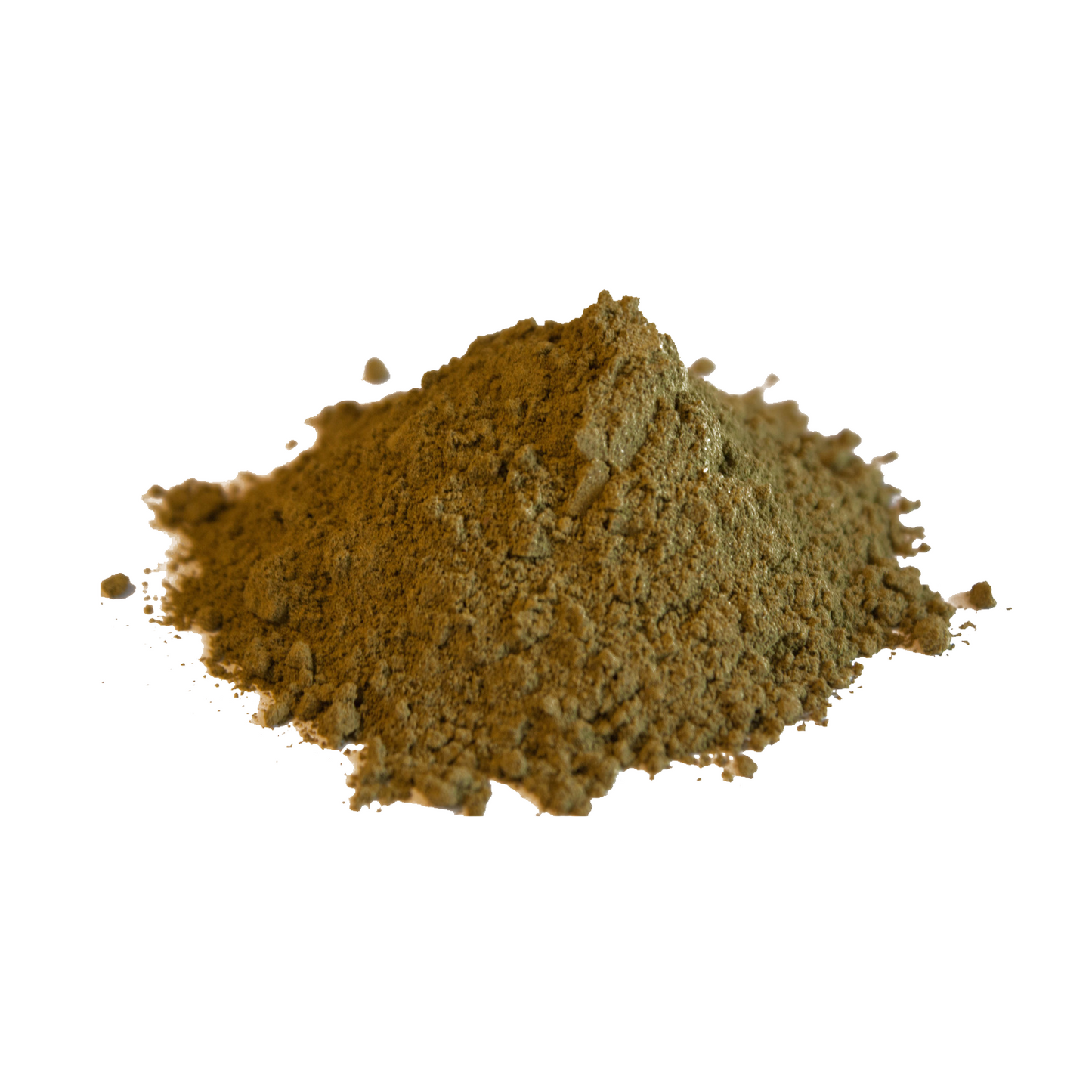 White Horn Kratom powder bulk from Mitrascience, fine green botanical powder in a heap, suitable for wholesale.