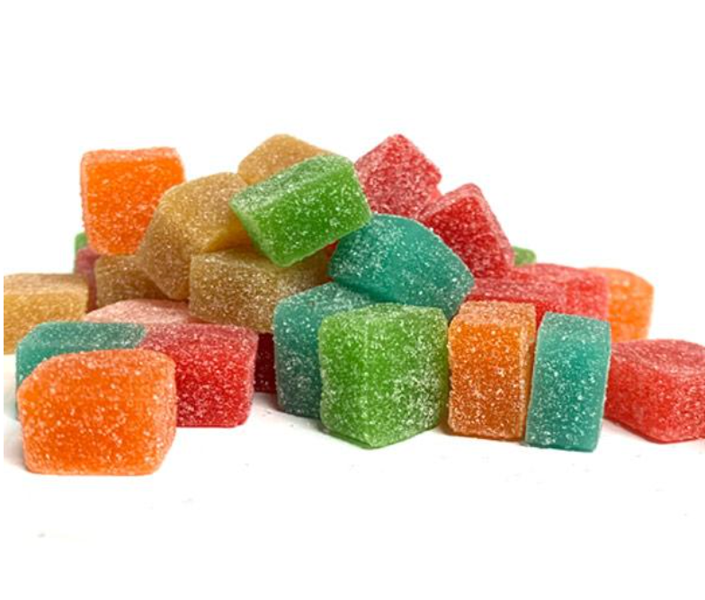 Colorful kratom extract gummies, full spectrum, 60% mitragynine, made in the USA by mitrascience.